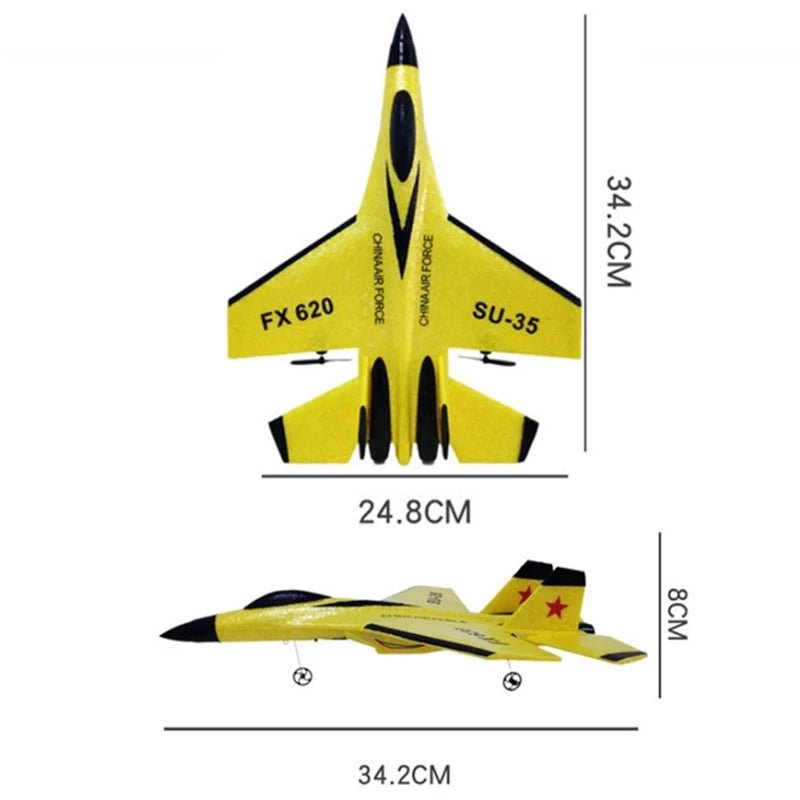 Ferngesteuertes flugzeug styropor