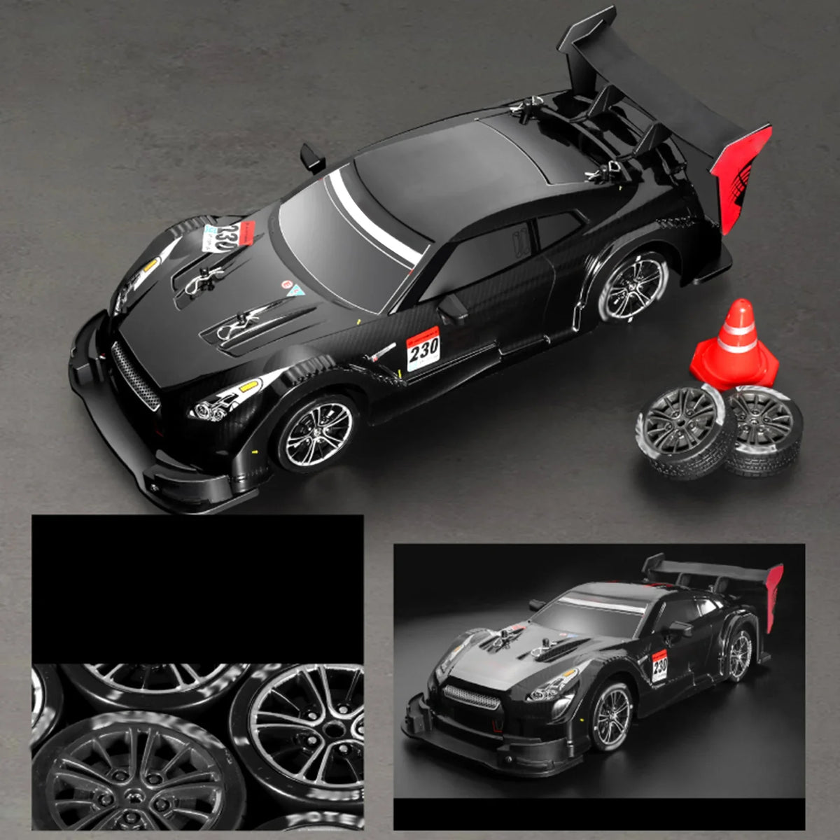 Ferngesteuertes auto 30-40 km h - black / spain